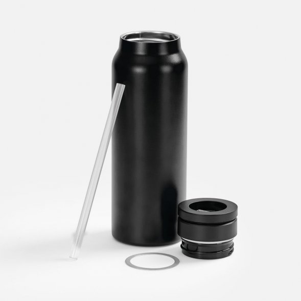 Термобутылка Magnus с магнитным держателем для телефона, черная 