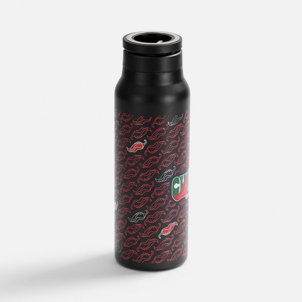 Термобутылка Magnus с магнитным держателем для телефона, черная 