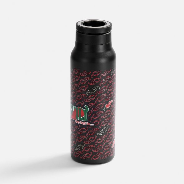 Термобутылка Magnus с магнитным держателем для телефона, черная 