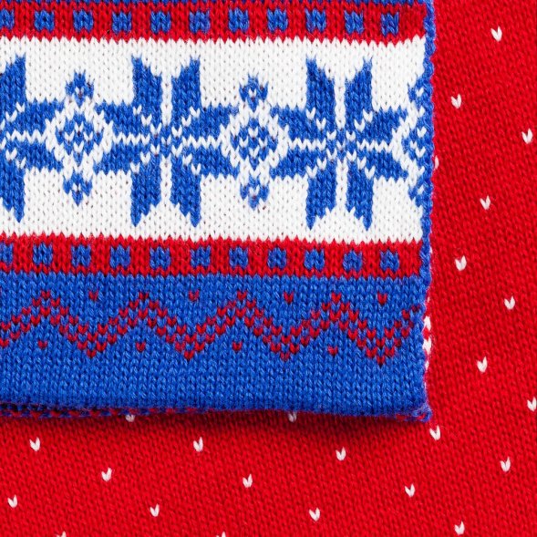 Шарф Happy View, красный с синим 