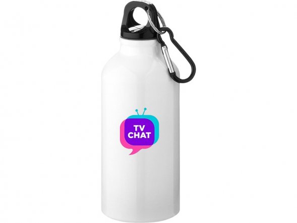 Бутылка Oregon с карабином 400мл, белый (P) 