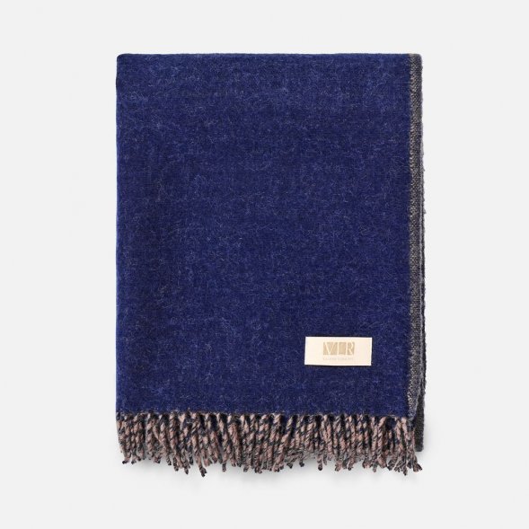 Плед Devika, синий с бежевым 