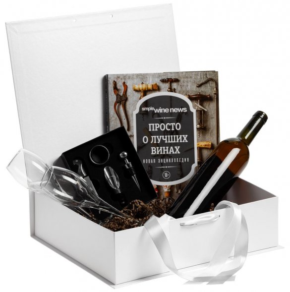 Коробка на лентах Tie Up, белая 