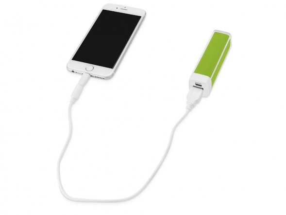 Портативное зарядное устройство Ангра, 2200 mAh, зеленое яблоко 