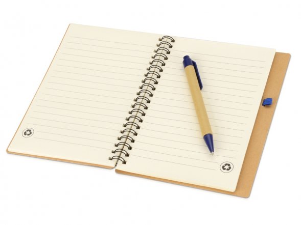 Блокнот Priestly с ручкой, синий 