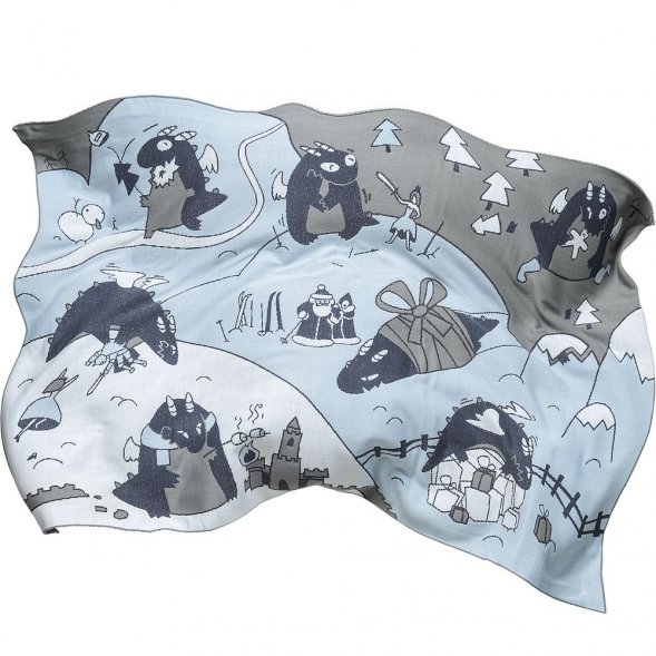 Плед Draconia, серо-голубой 