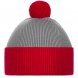 Шапка Snappy, светло-серая с красным 