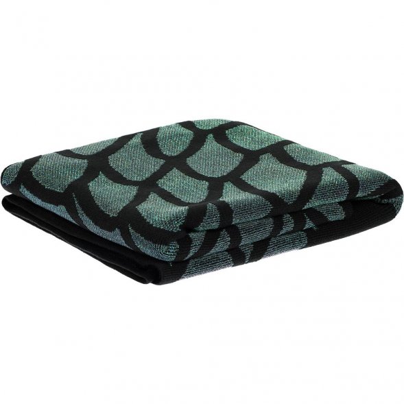 Плед Serpentica, черный с люрексом 