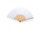 Веер CALESA с деревянными вставками и тканью из полиэстера, белый 