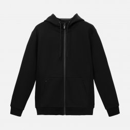 Толстовка на молнии с капюшоном MATEO черная, размер M