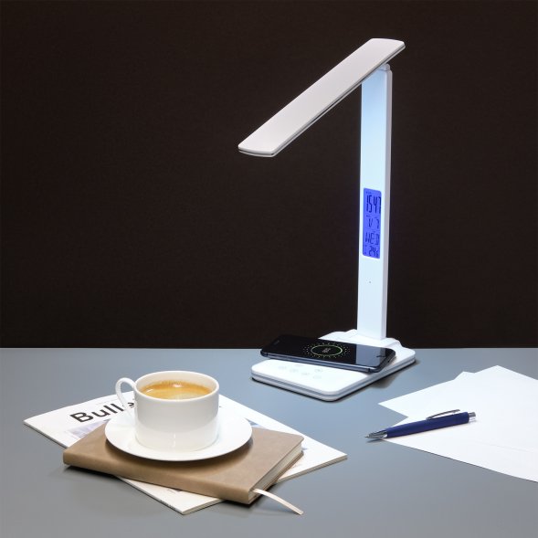 Настольная лампа с беспроводной зарядкой 15W Aura 