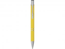 Ручка металлическая шариковая Legend Gum софт-тач, желтый