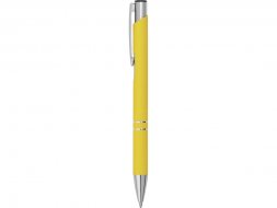 Ручка металлическая шариковая Legend Gum софт-тач, желтый