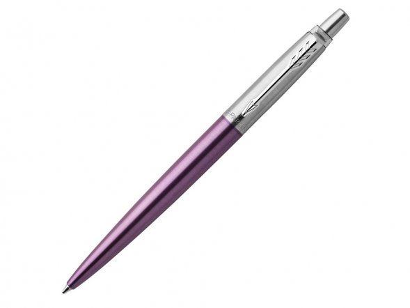 Шариковая ручка Parker Jotter Victoria Violet Chrome CT, стержень:M, цвет чернил: blue в подарочной блистерной упаковке 