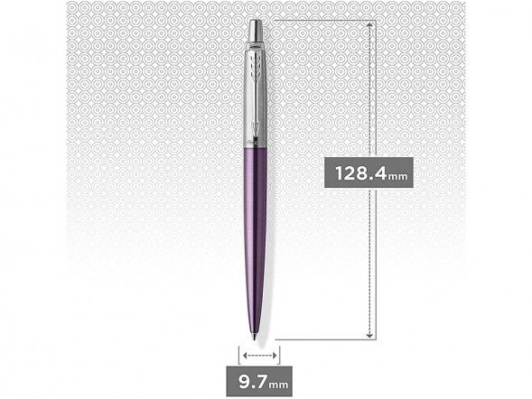 Шариковая ручка Parker Jotter Victoria Violet Chrome CT, стержень:M, цвет чернил: blue в подарочной блистерной упаковке 