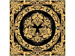 Платок Златоустовская гравюра