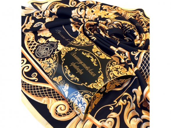 Платок Златоустовская гравюра 