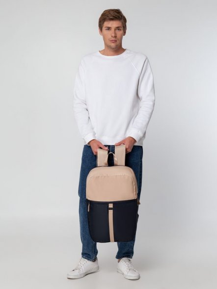 Рюкзак coolStuff, темно-синий с бежевым 