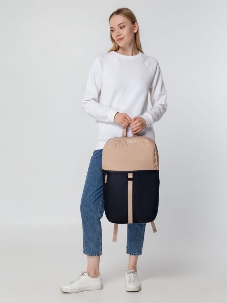 Рюкзак coolStuff, темно-синий с бежевым 