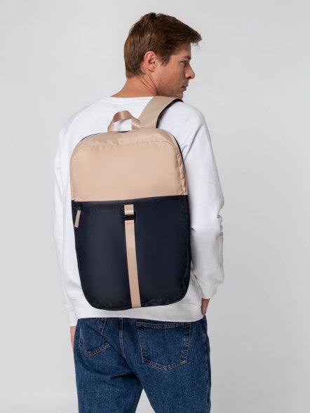 Рюкзак coolStuff, темно-синий с бежевым 