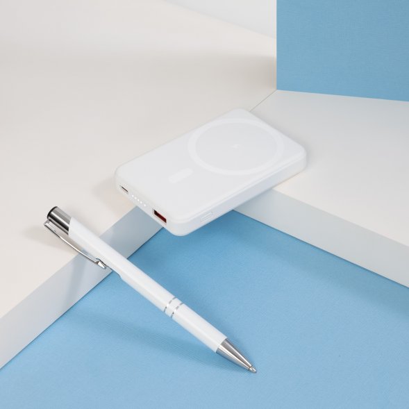 Внешний аккумулятор Largo PD 5000mAh с функцией беспроводной зарядки 15W, белый 