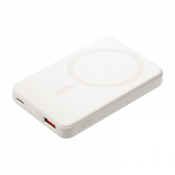 Внешний аккумулятор Largo PD 5000mAh с функцией беспроводной зарядки 15W, белый 