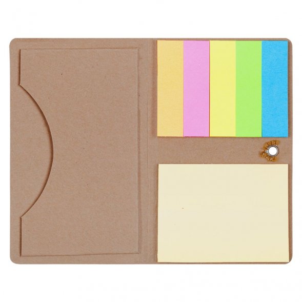 Футляр для визитки Eco Holder со стикерами, крафт 
