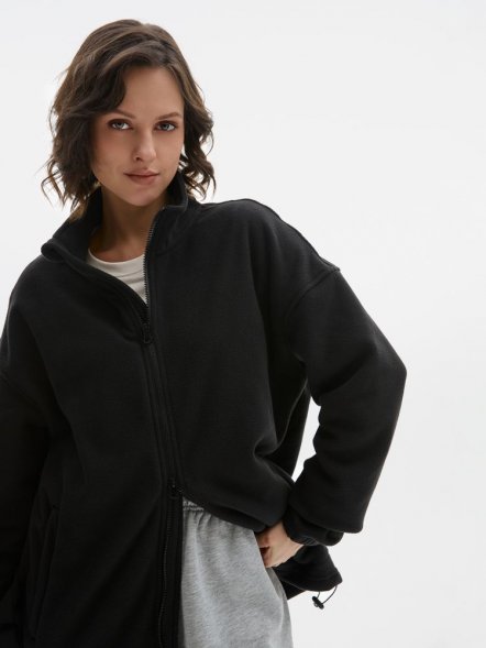 Куртка флисовая унисекс Nebo, черная 