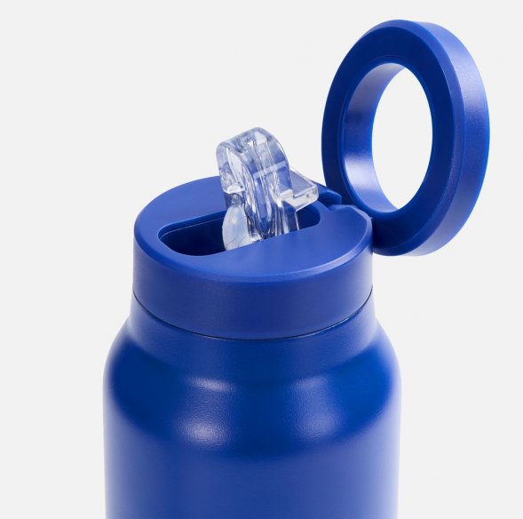 Термобутылка Magnus с магнитным держателем для телефона, синяя 