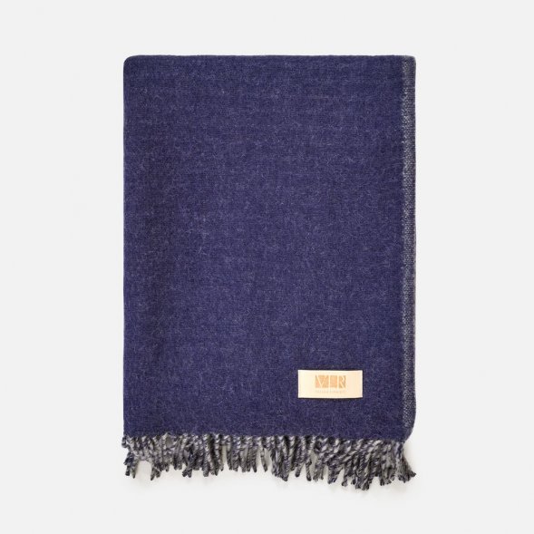 Плед Devika, синий с серым 