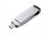 USB 2.0-флешка на 32 Гб поворотный механизм, c дополнительным разъемом Micro USB с одноцветным металлическим клипом 