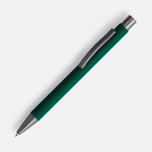 Ручка шариковая Atento Soft Touch, зеленая 