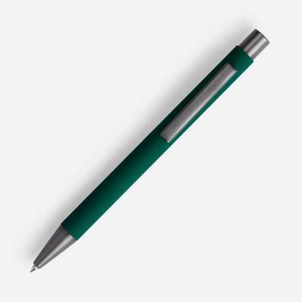 Ручка шариковая Atento Soft Touch, зеленая 