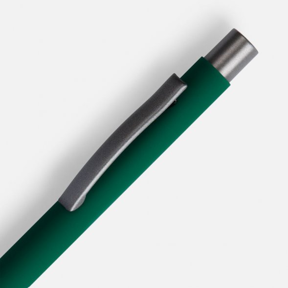 Ручка шариковая Atento Soft Touch, зеленая 