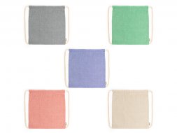 Рюкзак-мешок BRESCIA из переработанного хлопка, черный