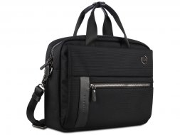 Портфель мужской BUGATTI Nero 15&amp;#039;&amp;#039;, чёрный, нейлон 1680D/кожа, 42х10х30 см