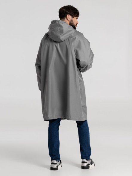 Дождевик-анорак Hard Work, серый, единый размер 