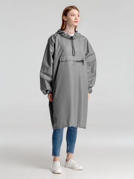 Дождевик-анорак Hard Work, серый, единый размер 