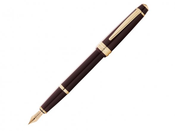 Перьевая ручка Cross Bailey Light Polished Burgundy Resin and Gold Tone, перо F 