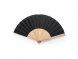 Веер CALESA с деревянными вставками и тканью из полиэстера, черный 