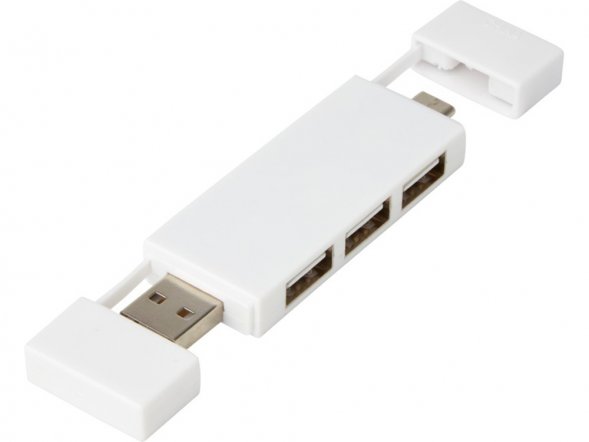 Mulan Двойной USB 2.0-хаб, белый 