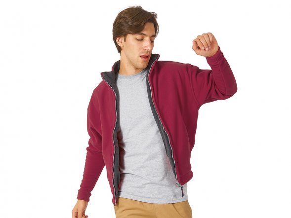 Куртка флисовая Nashville мужская, красный/пепельно-серый 