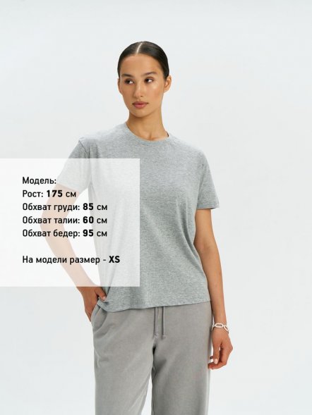 Футболка унисекс Regent 150, серый меланж 