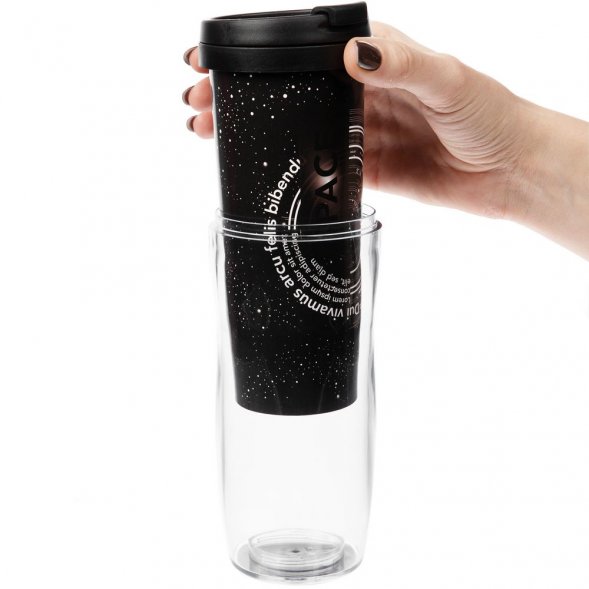 Термостакан Poster, с черной крышкой 