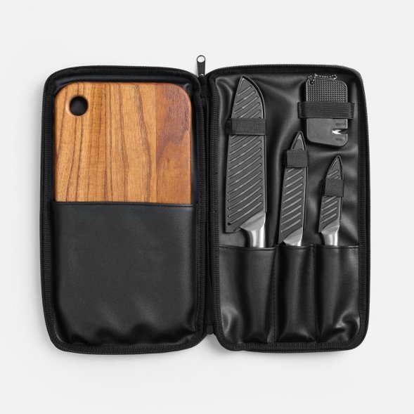 Набор для мяса Meateam с ножами и разделочной доской 