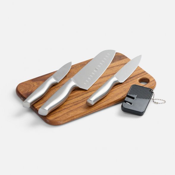 Набор для мяса Meateam с ножами и разделочной доской 