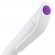 Ручка шариковая Grip, белая с фиолетовым 