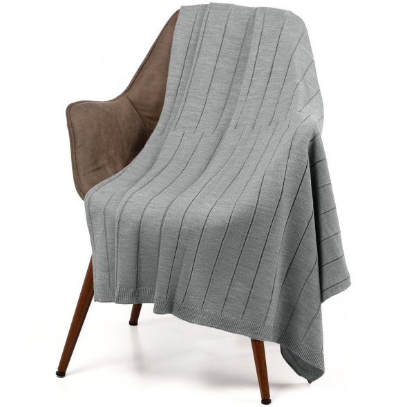 Плед Bambolay, светло-серый 