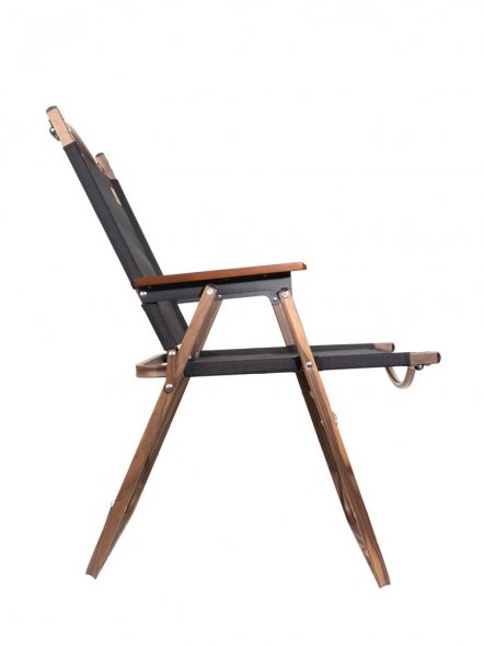 Стул MW02 складной, черный, темное дерево 