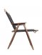 Стул MW02 складной, черный, темное дерево 